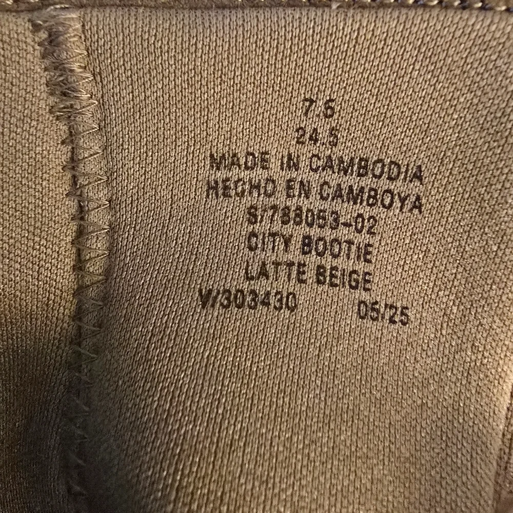 Old Navy City Bootie Ankle Boots Latte Beige 7.5
